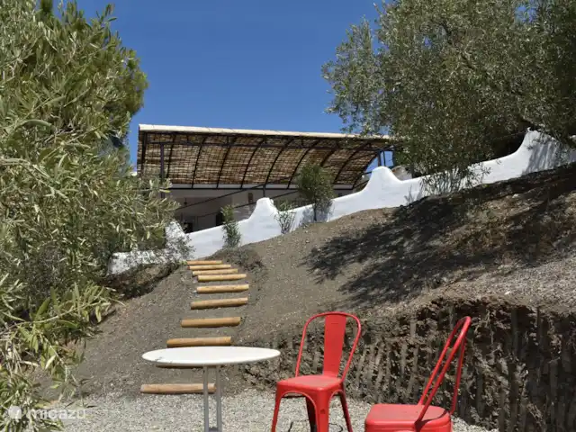 Finca Aguaillo | Espagne, Andalousie, Cómpeta - gîte / cottage sièges extérieurs avec vue sur les montagnes