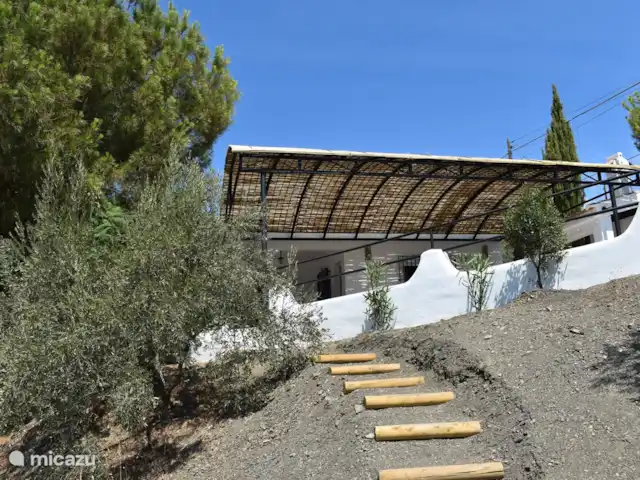 Finca Aguaillo | Espagne, Andalousie, Cómpeta - gîte / cottage descend vers les sièges extérieurs