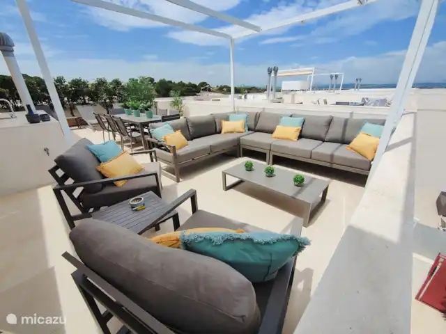 Maison unique | Espagne, Costa Blanca, Torrevieja - maison de vacances salon sur le toit-terrasse