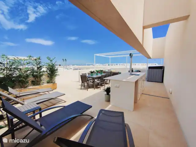 Maison unique | Espagne, Costa Blanca, Torrevieja - maison de vacances terrasse sur le toit avec cuisine