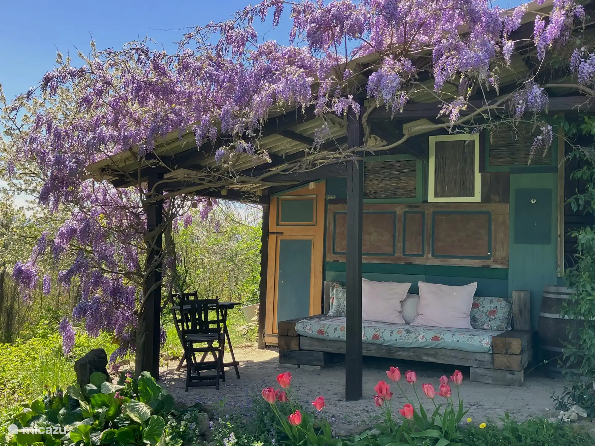 Loungebereich zum Entspannen im Schatten oder zum Lesen eines Buches