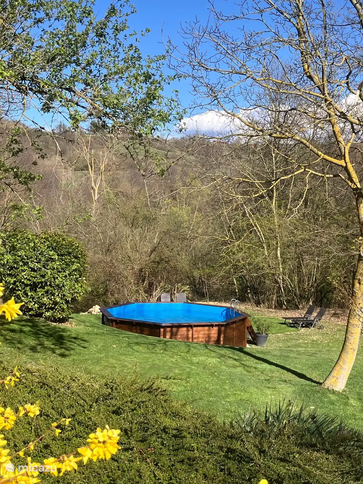 Ligging van zwembad in tuin