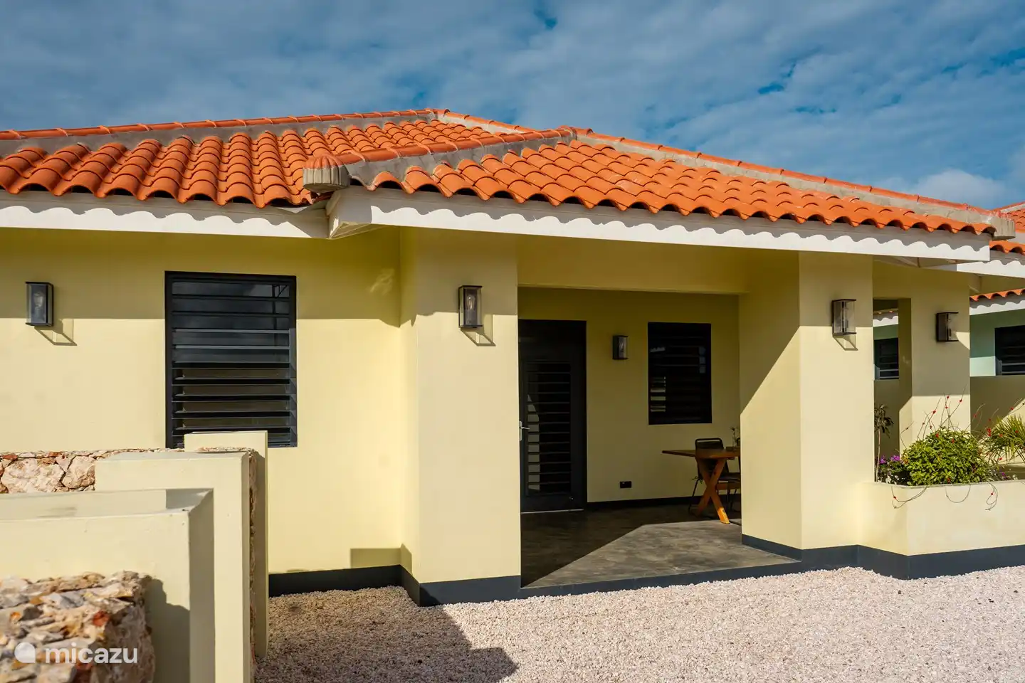 The villa with porch and spacious garden