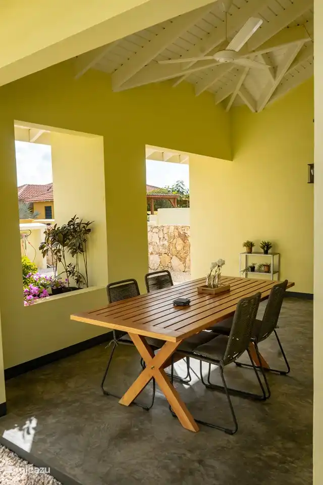 Enjoy sitting on the porch, looking at the plants that often have birds in them