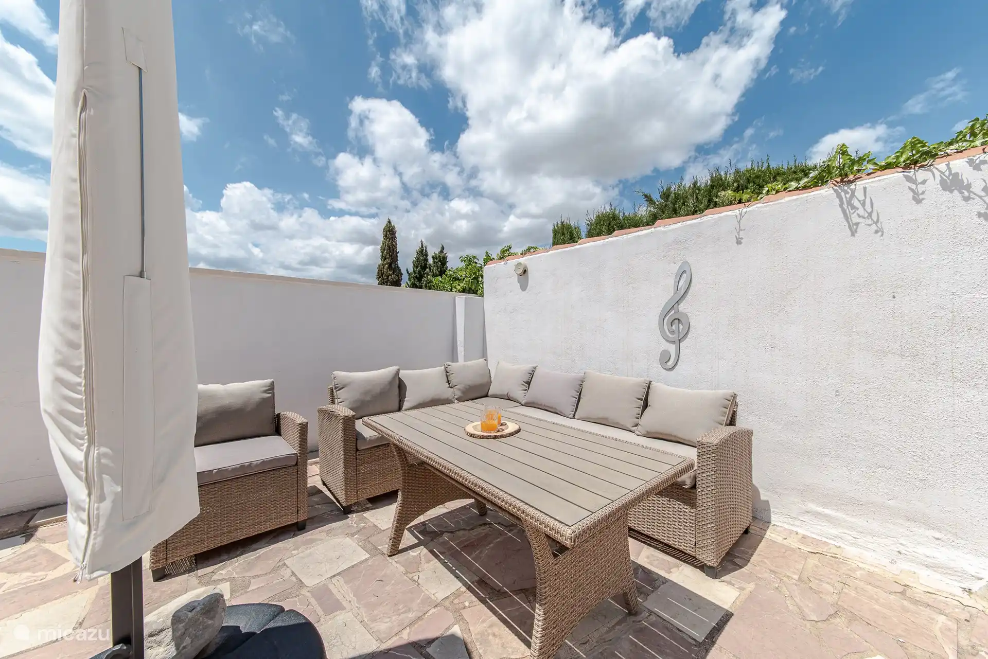 Chilling spot opposite the BBQ