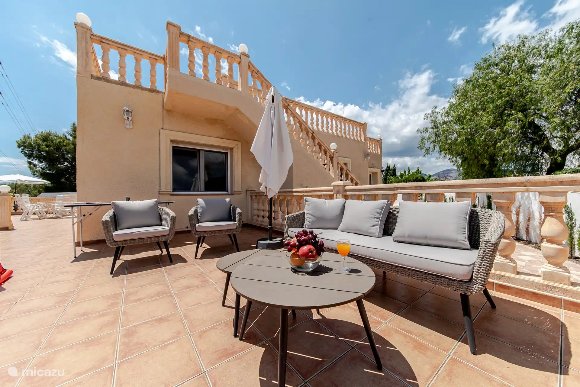 Terrace at the front of the house