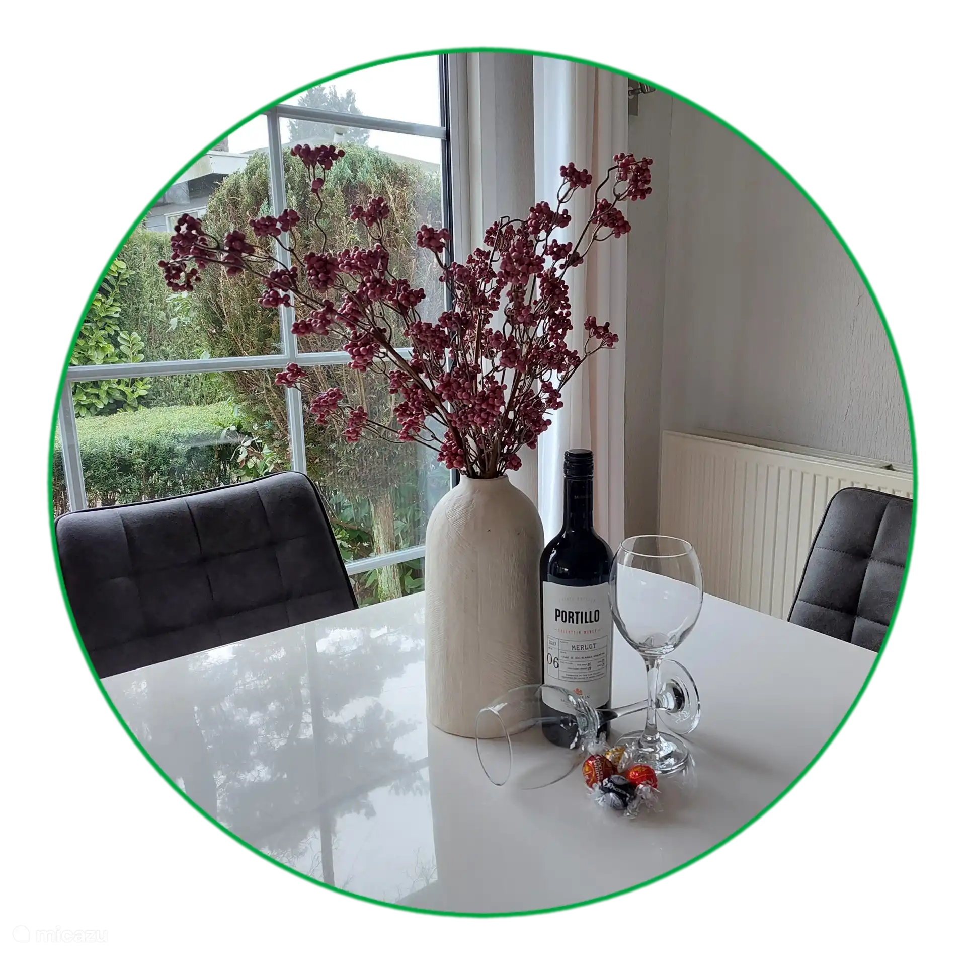 Délicieuse bouteille de vin à l’arrivée !