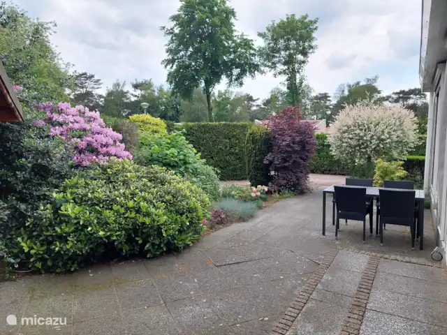 Comfort chalet nr.19 huren in Nederland, Gelderland, Putten - vakantiehuis Terras en tuin comfort chalet 19