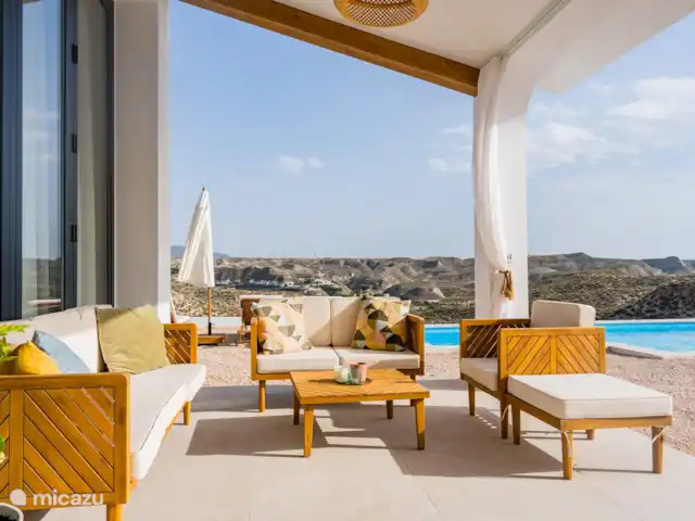 Casa Lua Galera | Espagne, Andalousie, Huescar - villa Détendez-vous sur la véranda avec des vues fantastiques