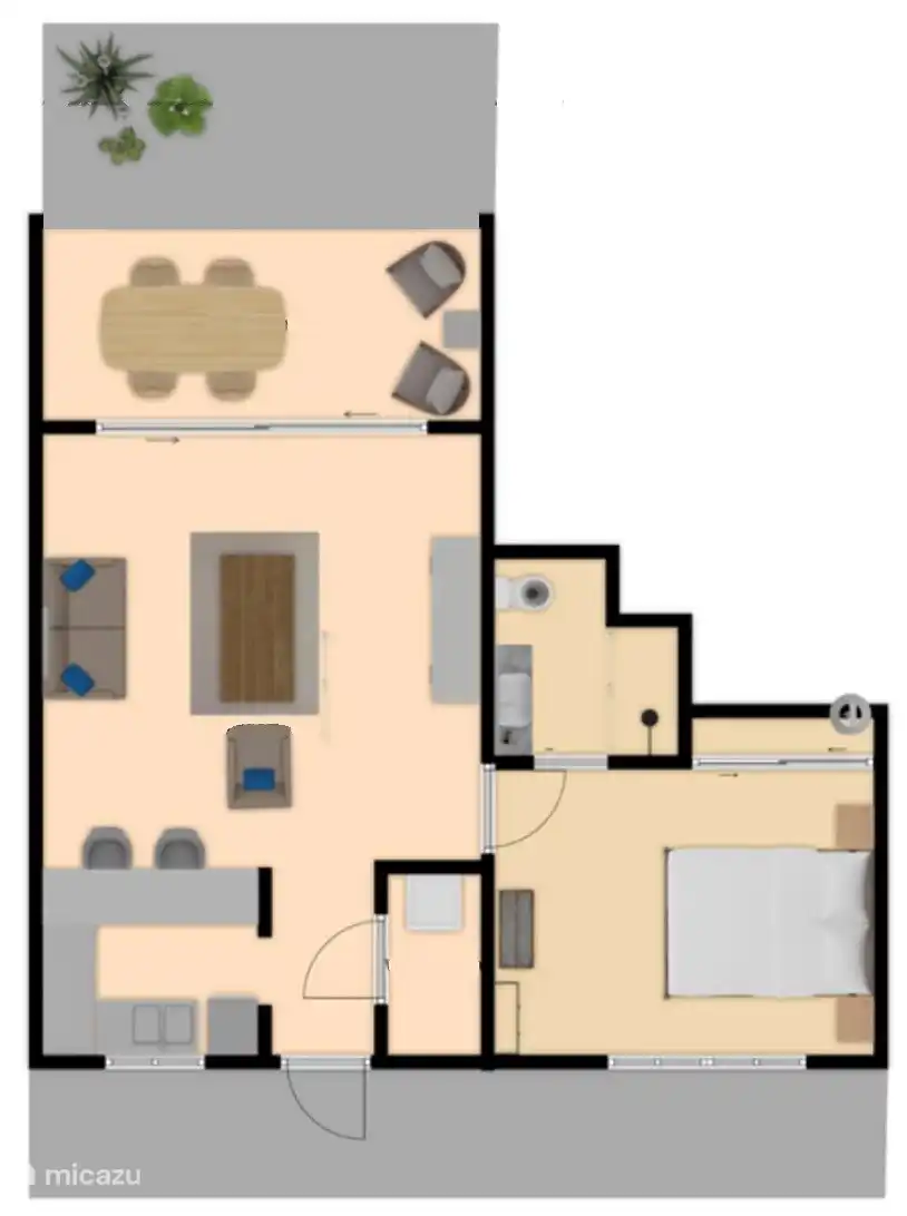 Plano de planta del apartamento. 