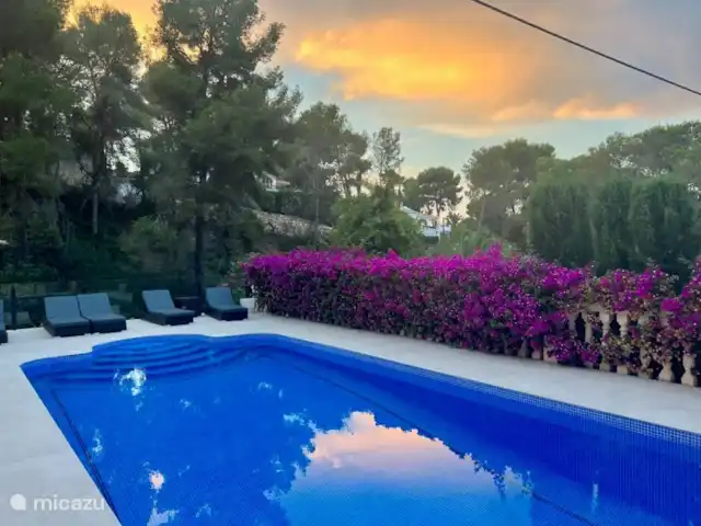 Casa Palmares | Espagne, Costa Blanca, Jávea - villa vue du matin sur la piscine