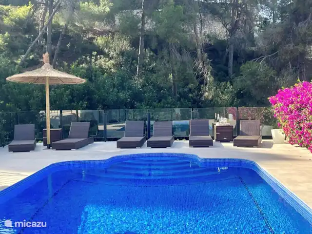 Casa Palmares | Espagne, Costa Blanca, Jávea - villa vue sur la piscine avec transats