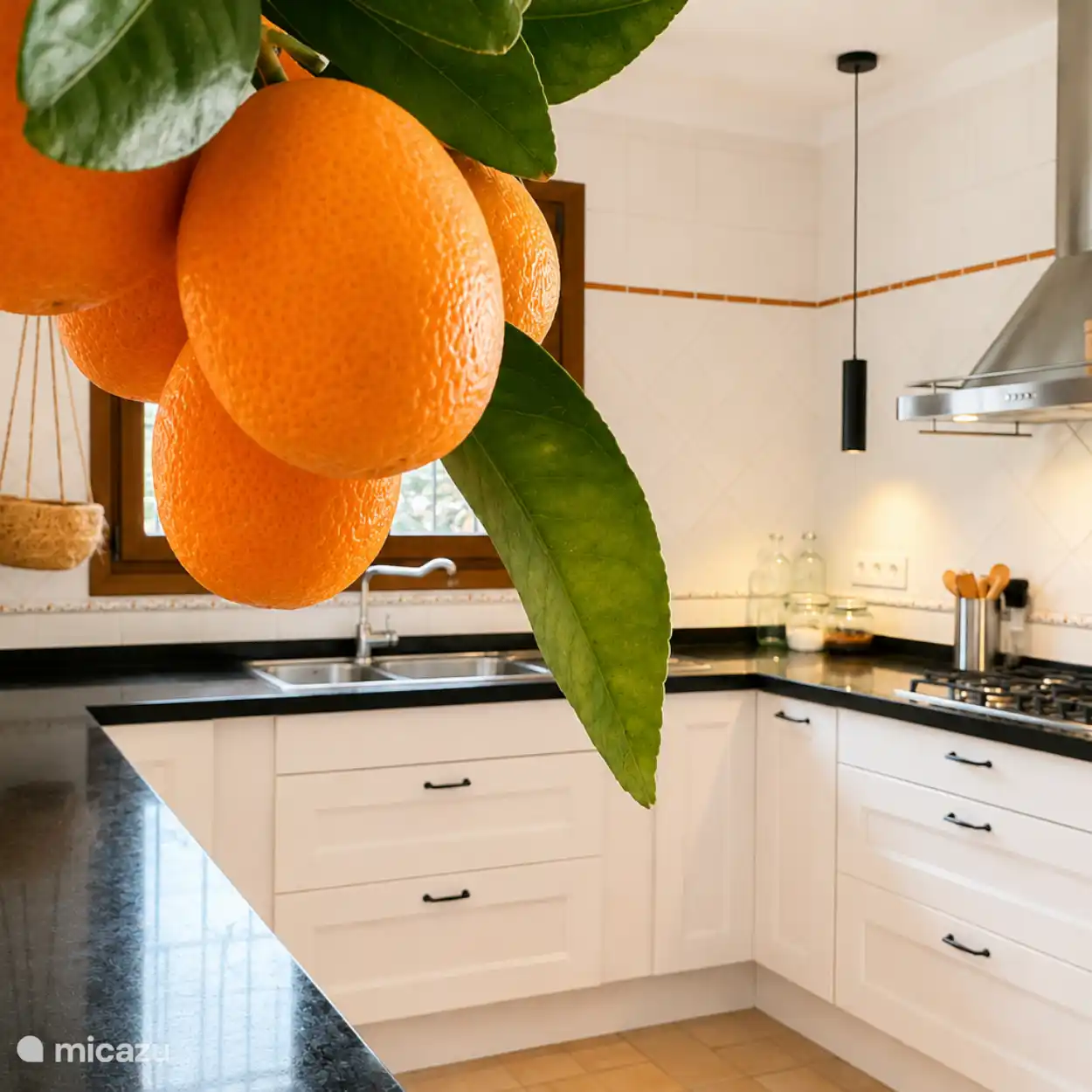 Cocina completa espaciosa.