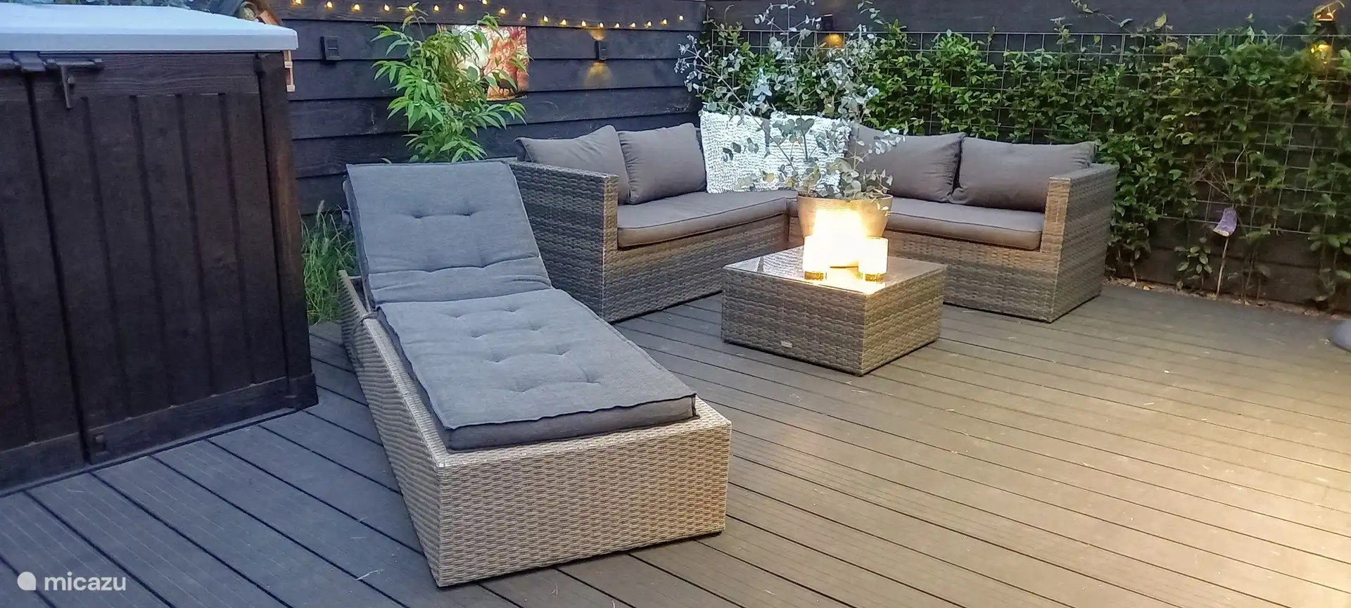 Lovely lounge sofa in the garden