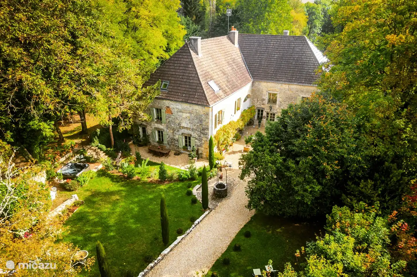 La casa vista desde el cielo.
