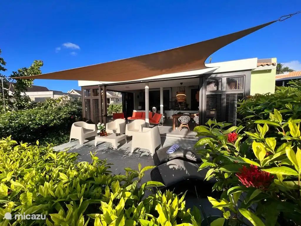 Lovely terrace overlooking the golf course