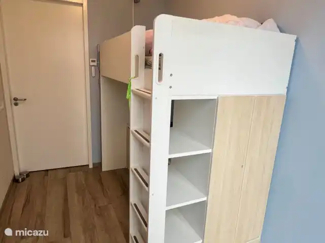 Vista del prado en Países Bajos, Barbante Septentrional, Cromvoirt - bungaló Dormitorio para niños