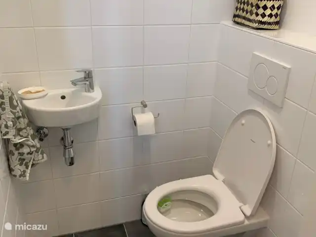 Vista del prado en Países Bajos, Barbante Septentrional, Cromvoirt - bungaló Baño