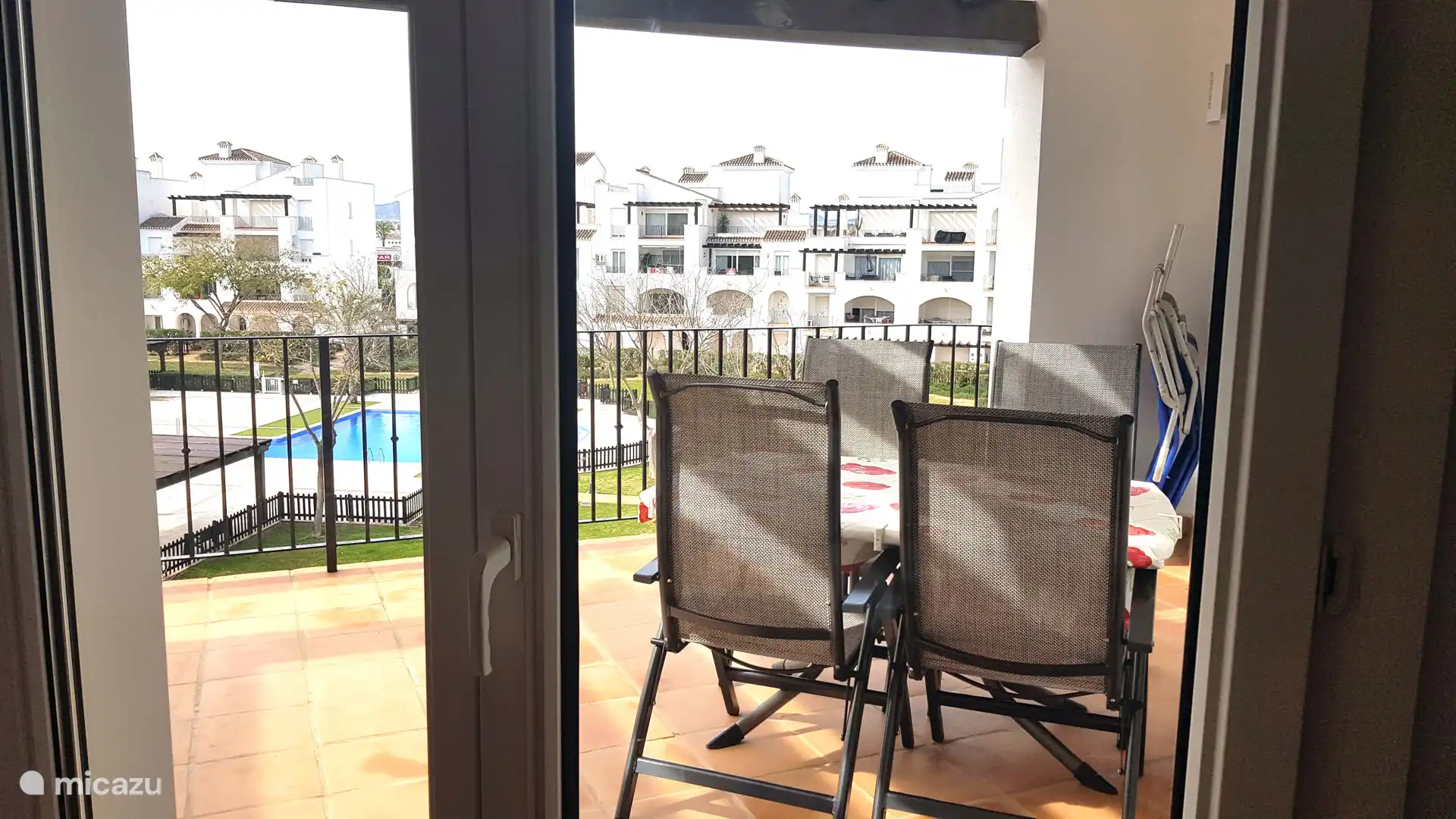 Uitzicht op het terras