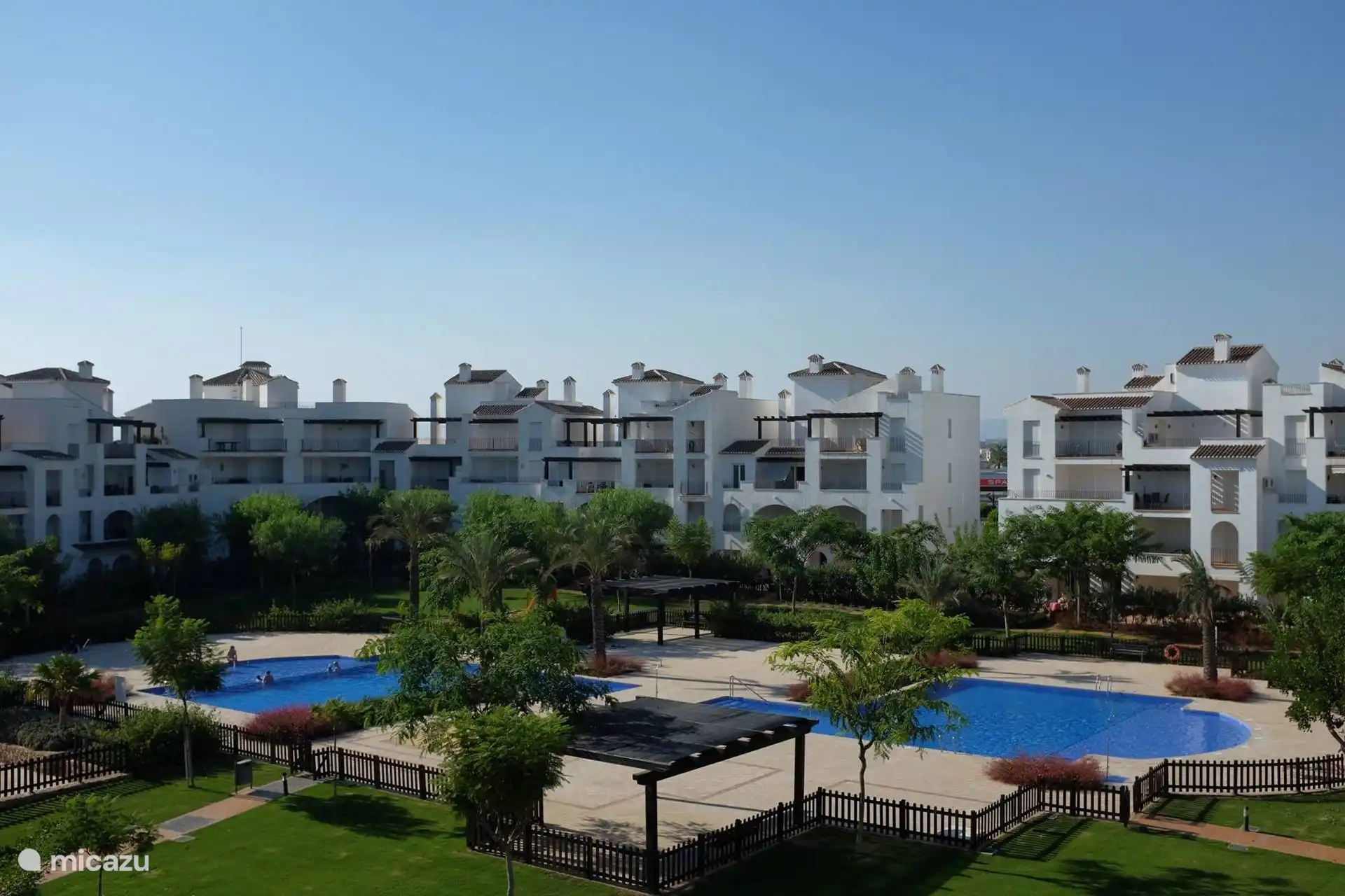 The beautiful pool area