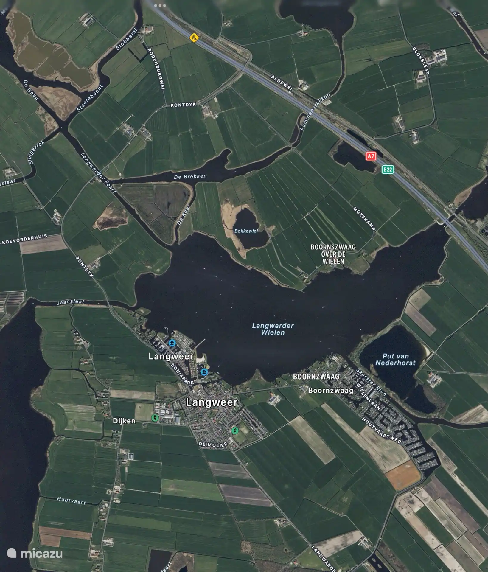 Der Langweerderwiel aus der Luft