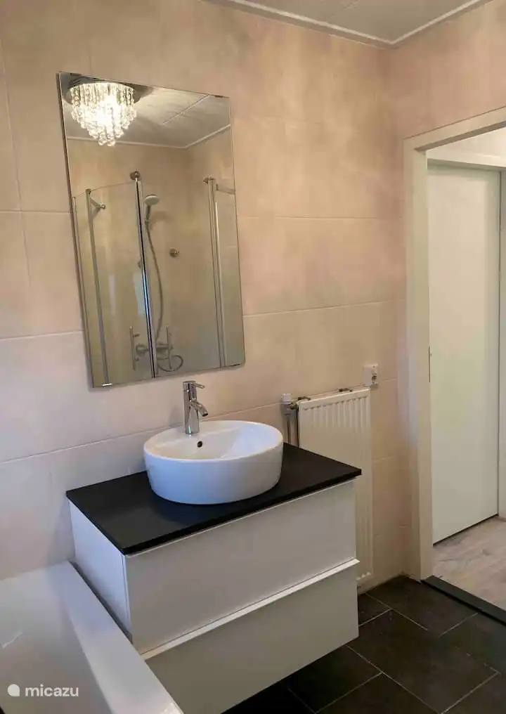 Beautiful and spacious bathroom furniture to store your belongings.