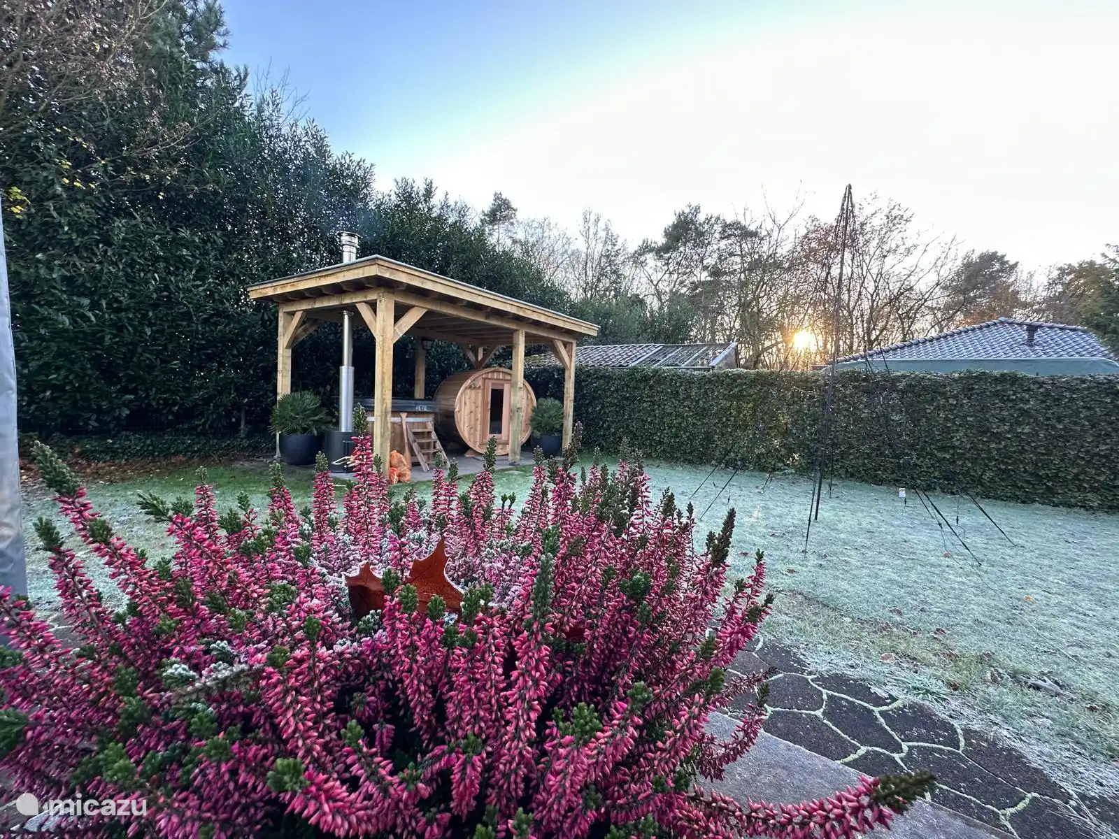 Wellness bij Bosparel op een prachtige heldere winterdag 