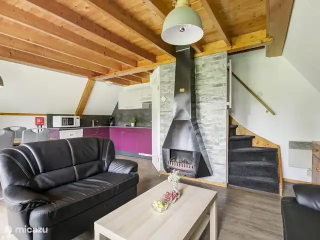 Bungalow de vacances Het Hedgehog House | Pays-Bas, Overijssel, Gramsbergen - maison de vacances L'agréable coin salon avec smart TV et Chromecast intégré pour vous connecter aux services de streaming auxquels vous êtes abonné.