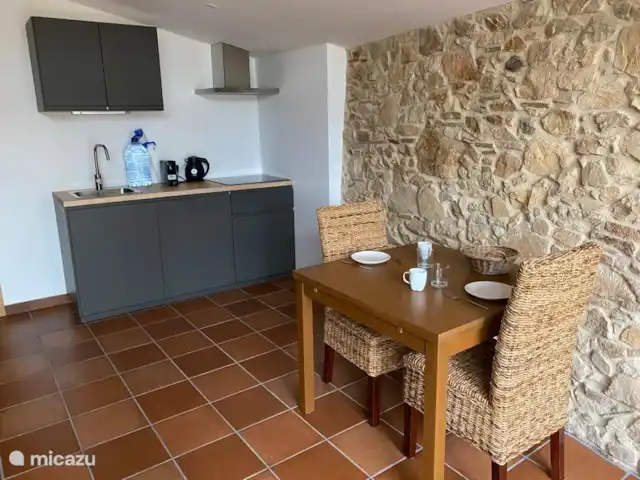 Can Massanet - appartement Luna | Espagne, Costa Brava, Llagostera - appartement Cuisine entièrement équipée avec plaque à induction, machine Nespresso et bouilloire.
