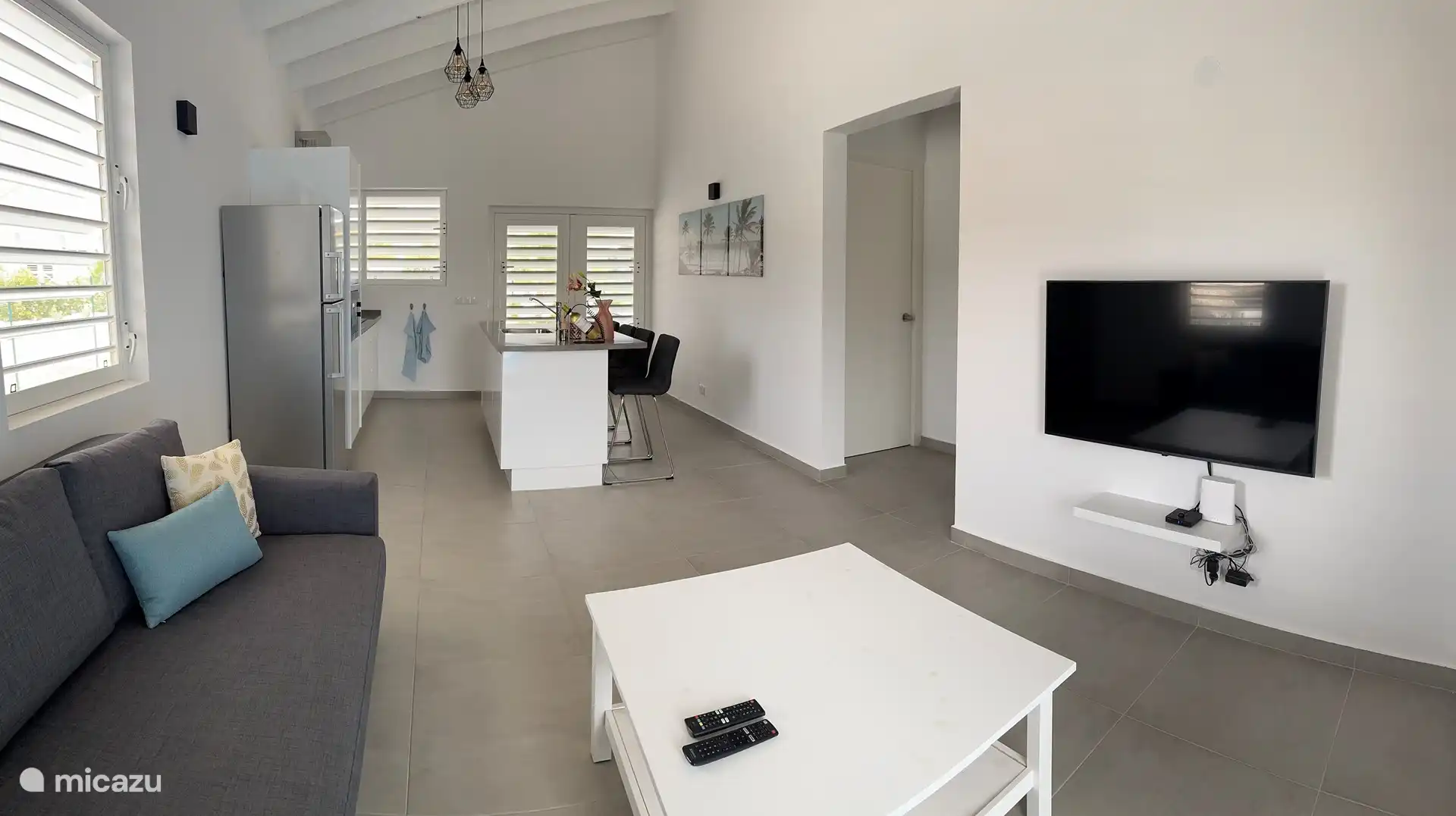 Living room and kitchen