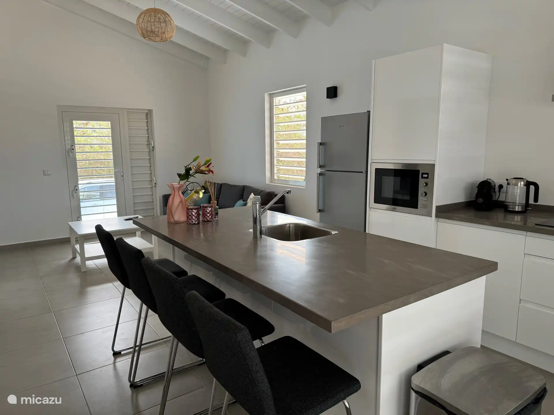 Living room and kitchen