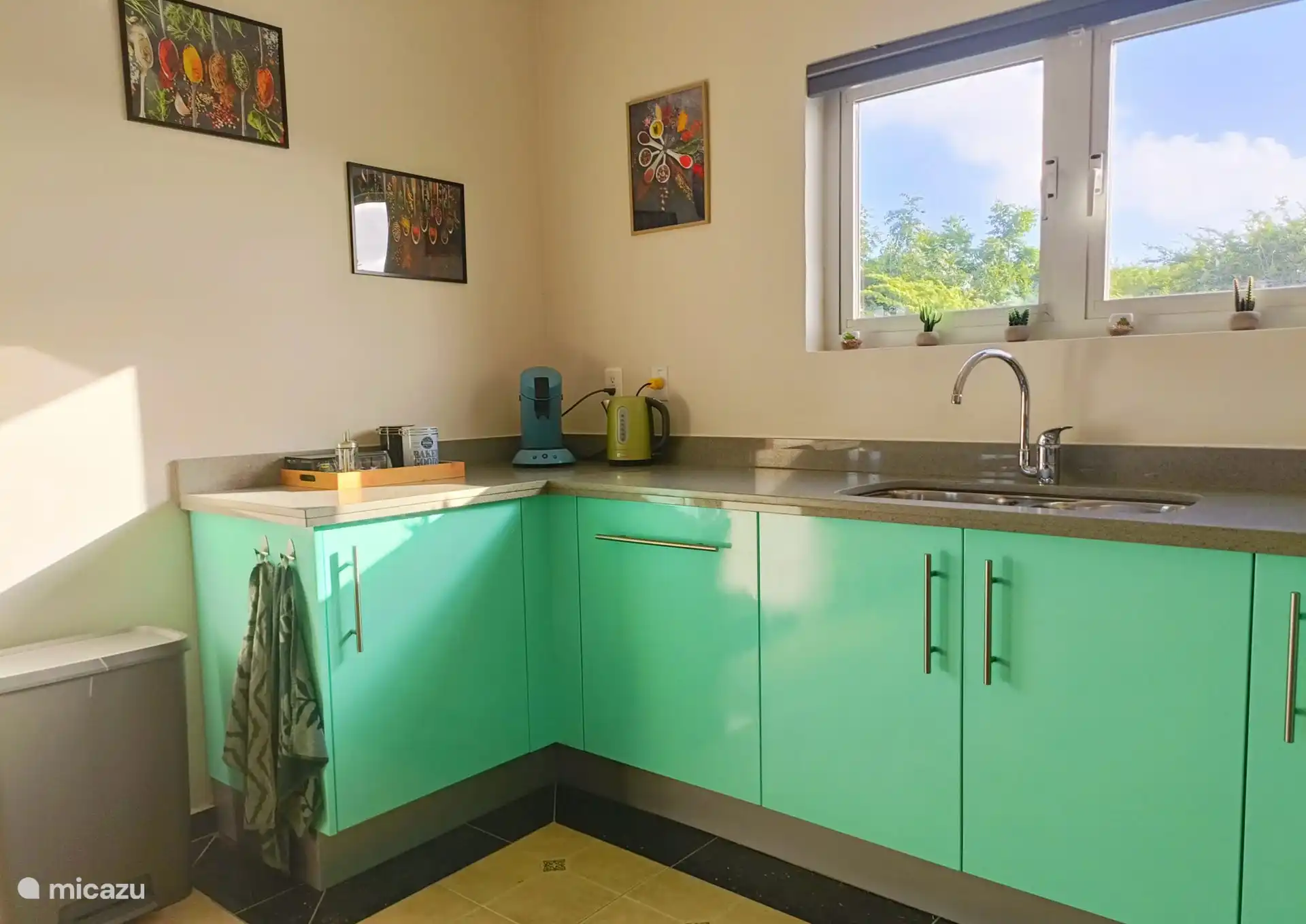 Coffee machine (Senseo and Quick Filter) and kettle.