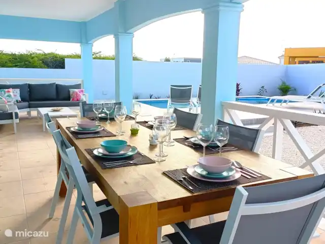 Dulsura | Curaçao, Banda Abou (ouest), Big Mountain - villa Du porche à la piscine