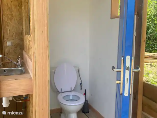 glamping / safaritent / yurt huren in Frankrijk, Aude, Montjardin – Courtizaire du Haut apart toilet