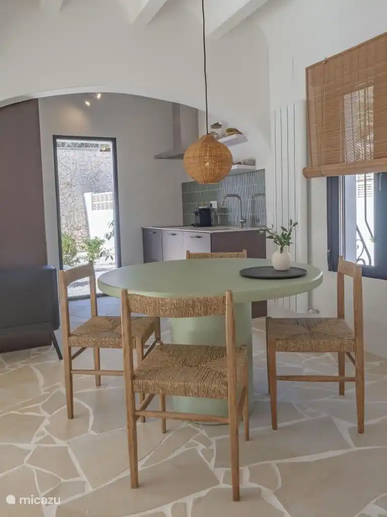 Kitchen with dining area.