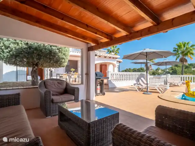 Casa Vista Mar et Montgo | Espagne, Costa Blanca, Jávea - maison de vacances De votre coin salon, vous avez une belle vue sur la terrasse