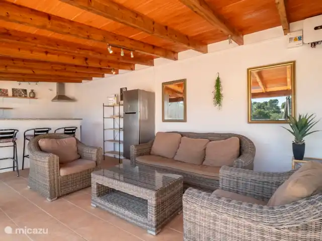 Casa Vista Mar et Montgo | Espagne, Costa Blanca, Jávea - maison de vacances Coin salon avec cuisine extérieure
