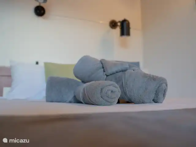 Sérénade de l’île | Curaçao, Curaçao-Centre, Boca St. Michiel - studio Des serviettes douces et confortables soigneusement disposées sur le lit, pour une sensation supplémentaire de luxe et de confort pendant votre séjour.