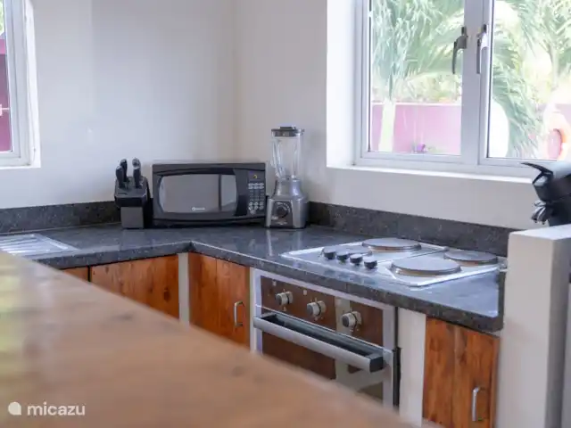 Nemah Curaçao - Azure Haven | Curaçao, Curaçao-Centre, Boca St. Michiel - studio Cuisine ouverte entièrement équipée avec micro-ondes, four, réfrigérateur, plaque de cuisson et tout le nécessaire pour cuisiner vous-même pendant votre séjour.