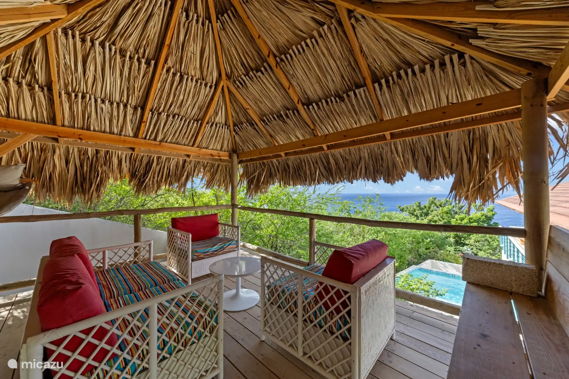 Atmosphères caribéennes avec cette palapa.