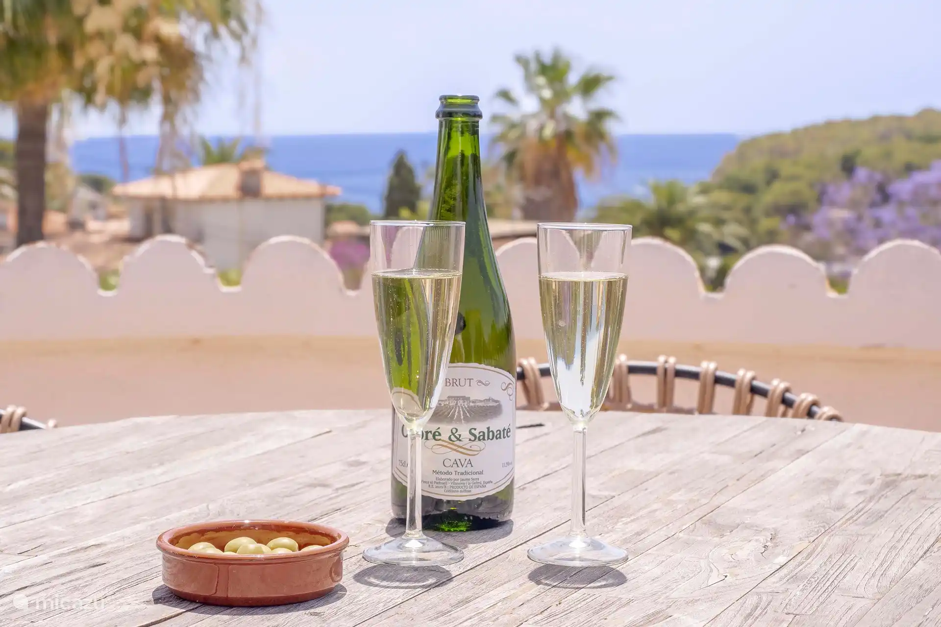 Balcon-terrasse avec vue sur la mer