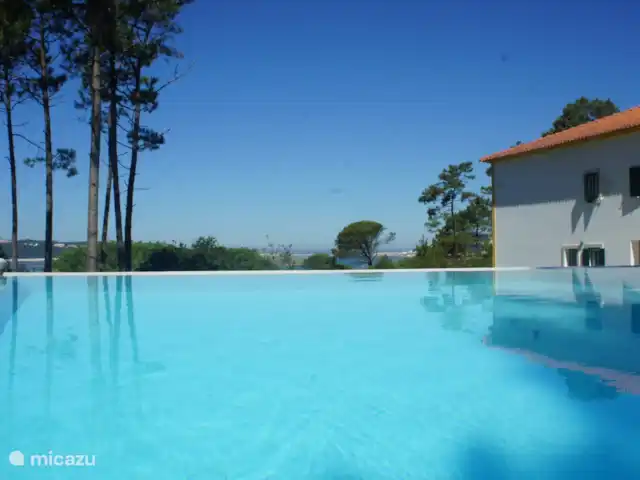 Vila Da Paz, avec vue sur la mer ! | Portugal, Costa de Prata, Nadadouro - villa Vous pourrez profiter de la vue en nageant dans la piscine à débordement, sans rebord gênant.