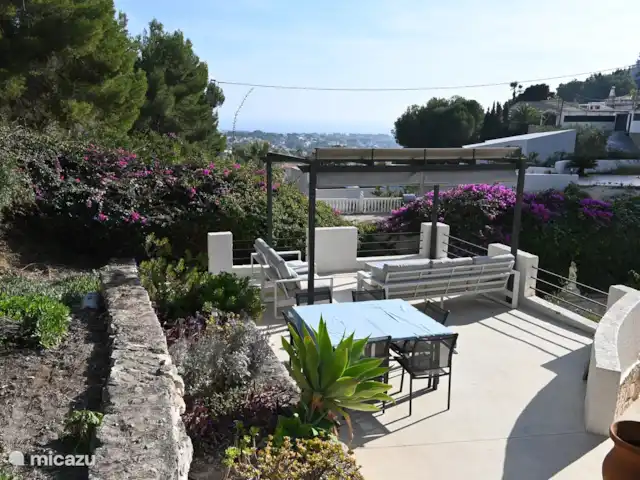 Casa Winimar | Espagne, Costa Blanca, Benissa - maison de vacances Coin salon extérieur avec pergola et vue mer