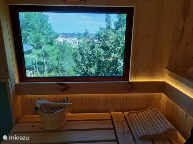 Location de Vacances Espagne, Valence, Monserrat, studio - Casa MuchoMas-Loft, Valence 25 min. Vue depuis le sauna