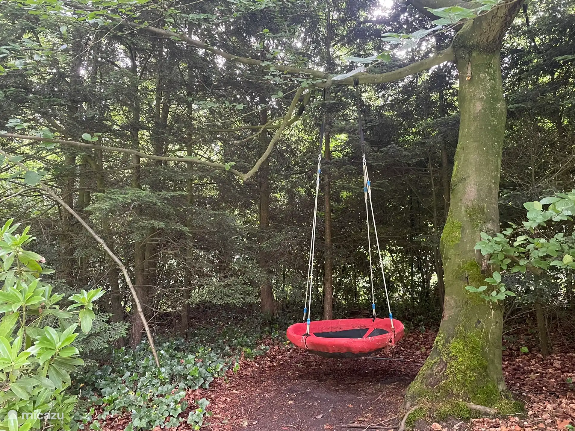 Schommel in tuin van villa