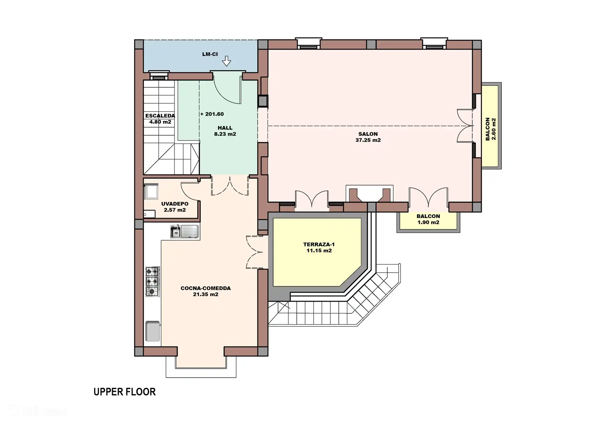 Floor plan above floor