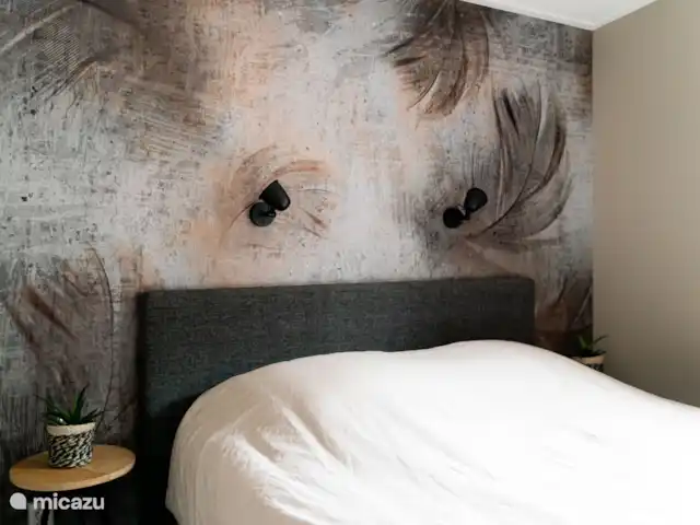 Attrayant et luxueux Boshuisje 33 @Veluwe | Pays-Bas, Gueldre, Wells - chalet La chambre 1 dispose d’un lit double avec des lampes de lecture pratiques au-dessus du lit