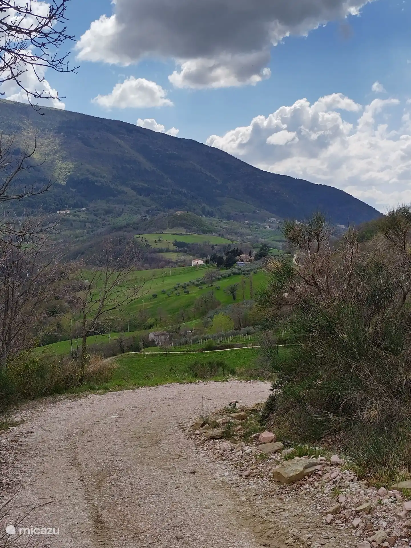 In the distance you can see your holiday home, the white house.
