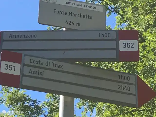 casa vacacional en Italia, Umbría, Asís  – Casa vacanza Ponte Marchetto Numerosas rutas de senderismo directamente desde nuestro sitio.