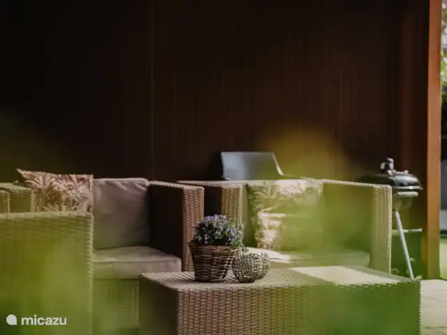 Luxueux et confortable Boshuisje 34 @Veluwe | Pays-Bas, Gueldre, Wells - chalet Se prélasser sur la terrasse